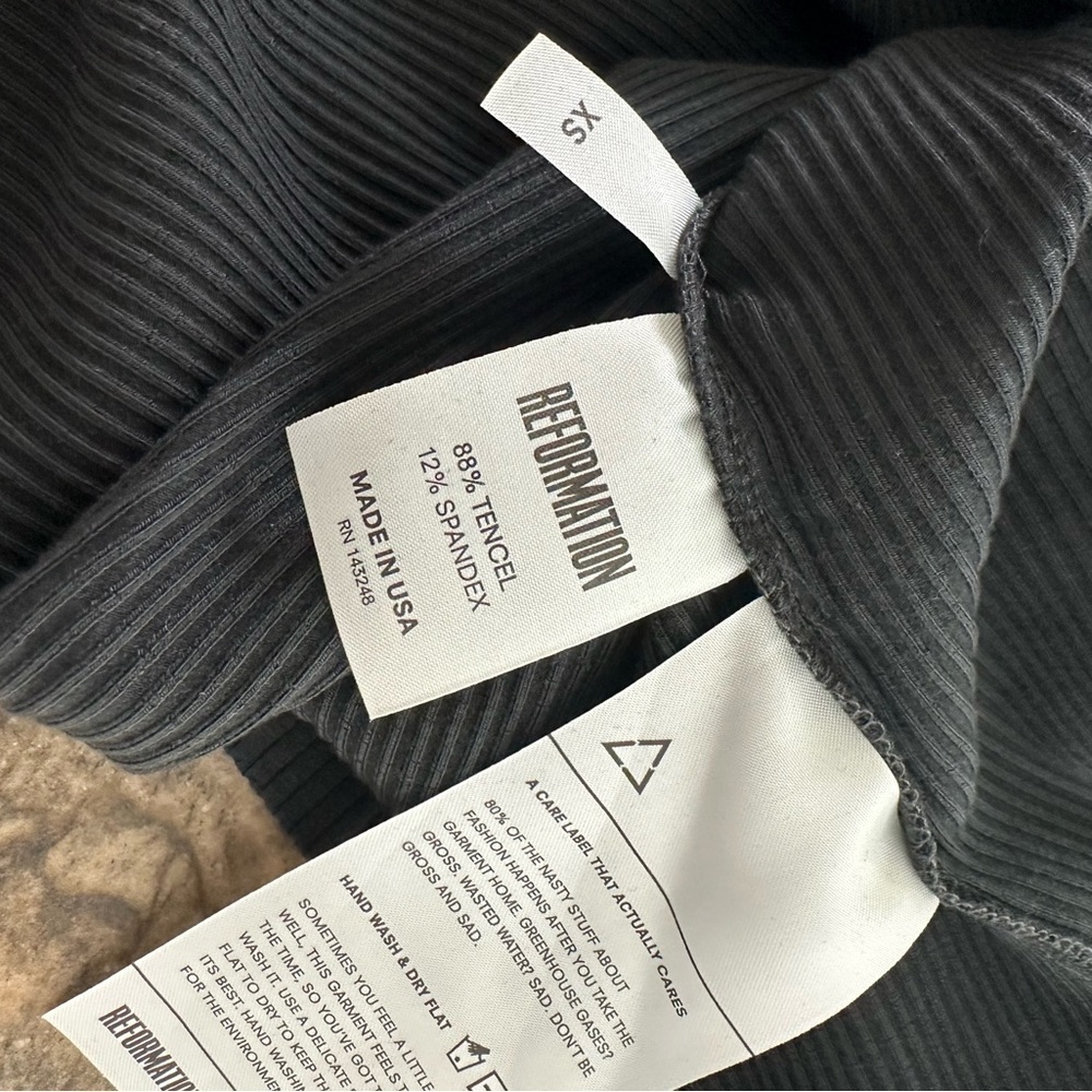 REFORMATION Black Maya Dress - Picture 5 of 10